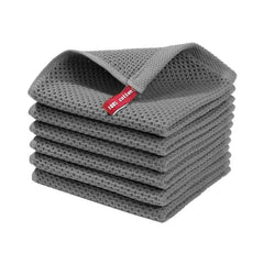 6pcs Honeycomb Absorbent Rag Kitchen Cleaning Dishcloth Scouring Pad Towel