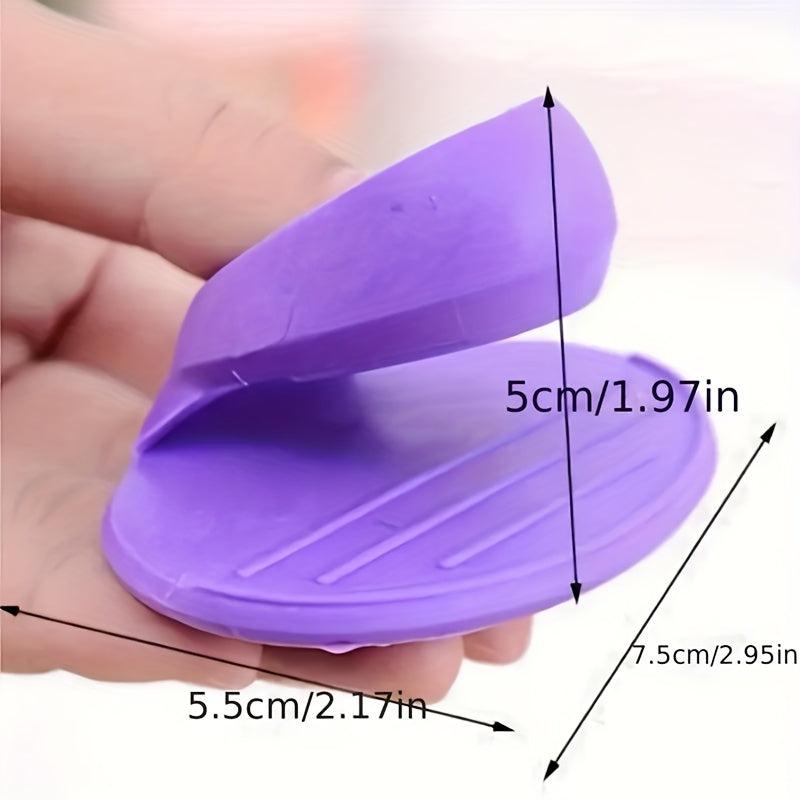 3pcs Silicone Oven Mitts Heat Resistant Finger Cots Kitchen Gloves & Tongs