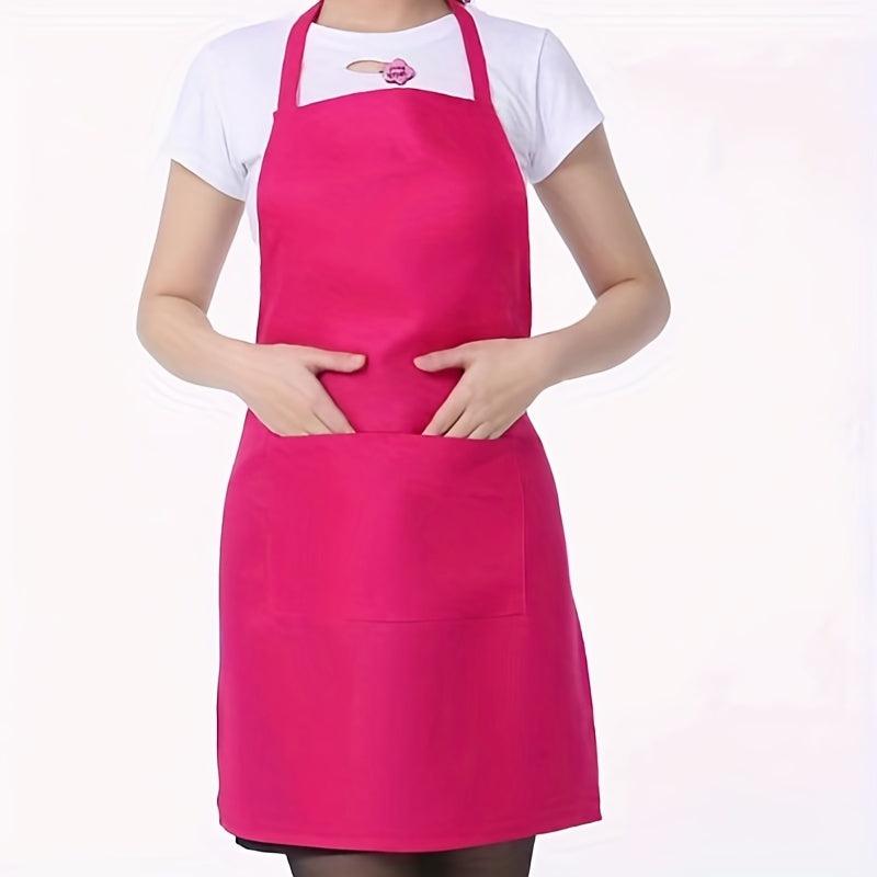 Polyester Apron with Pockets & Adjustable Halter