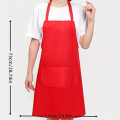 Polyester Apron with Pockets & Adjustable Halter