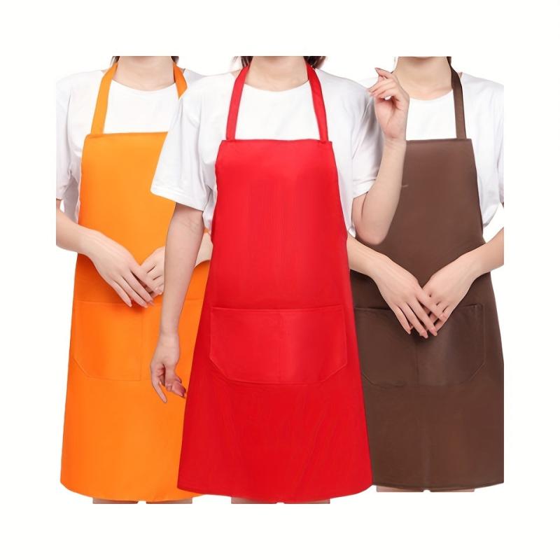 Polyester Apron with Pockets & Adjustable Halter