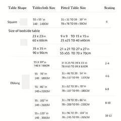 Waterproof Tablecloth Rectangle Style Table Cover Modern Thickened Cloth