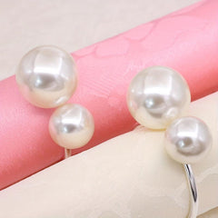 6pcs Pearl Napkin Ring High-end Hotel Table Decoration