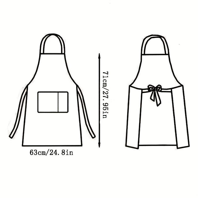 Adjustable Linen Flower Apron With Pockets - Stain Resistant Halter Apron