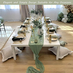 Bohemian Cheese Cloth Table Runner for Wedding Decoration