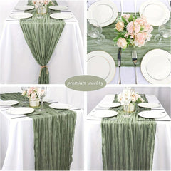 Bohemian Cheese Cloth Table Runner for Wedding Decoration