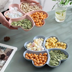 Heart Fruit Tray 4 Grid Snack Clover Small Fruit Basket