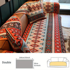 Chenille Printed Sofa Slipcover Boho Sofa Cover Anti-pet Scratch