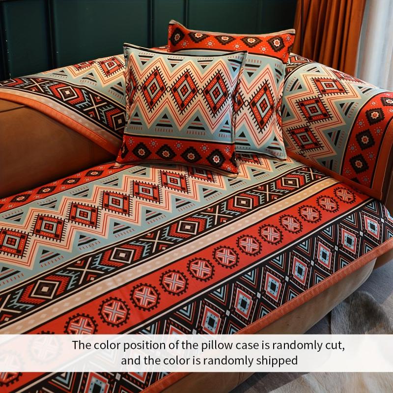 Chenille Printed Sofa Slipcover Boho Sofa Cover Anti-pet Scratch