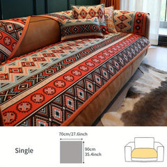 Chenille Printed Sofa Slipcover Boho Sofa Cover Anti-pet Scratch