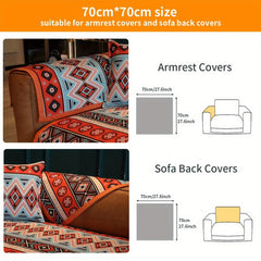 Chenille Printed Sofa Slipcover Boho Sofa Cover Anti-pet Scratch