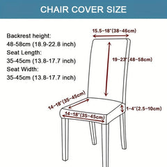 Spandex Dining Chair Slipcover Flower Printed Elastic Chair Cover