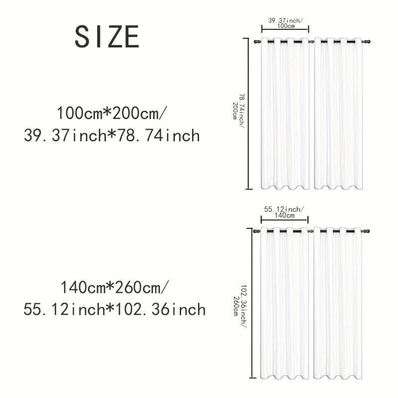 Blackout Vintage Curtain 100x200cm 140x259cm