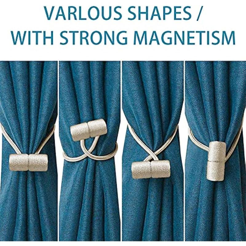 2pcs Magnetic Window Curtain Tiebacks for Home Office Living Room Decor
