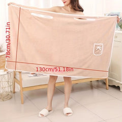 Large Bath Towel Ladies Shower Dress Soft Absorbent Pool Towel Coral Fleece