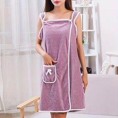 Large Bath Towel Ladies Shower Dress Soft Absorbent Pool Towel Coral Fleece