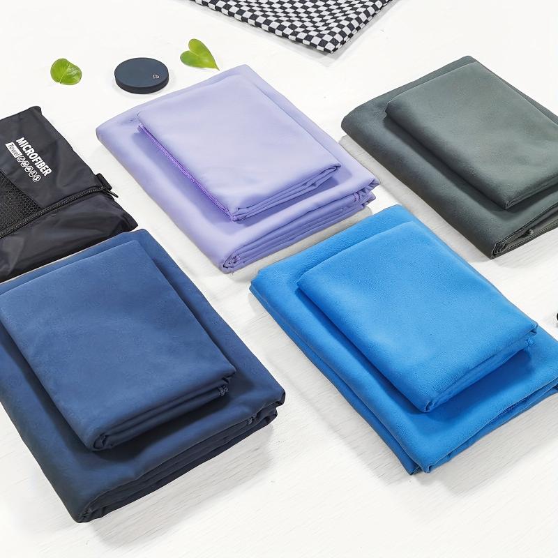 Quick-Drying Sport Towel Microfiber Absorbent Soft Towel w/ Mesh Bag