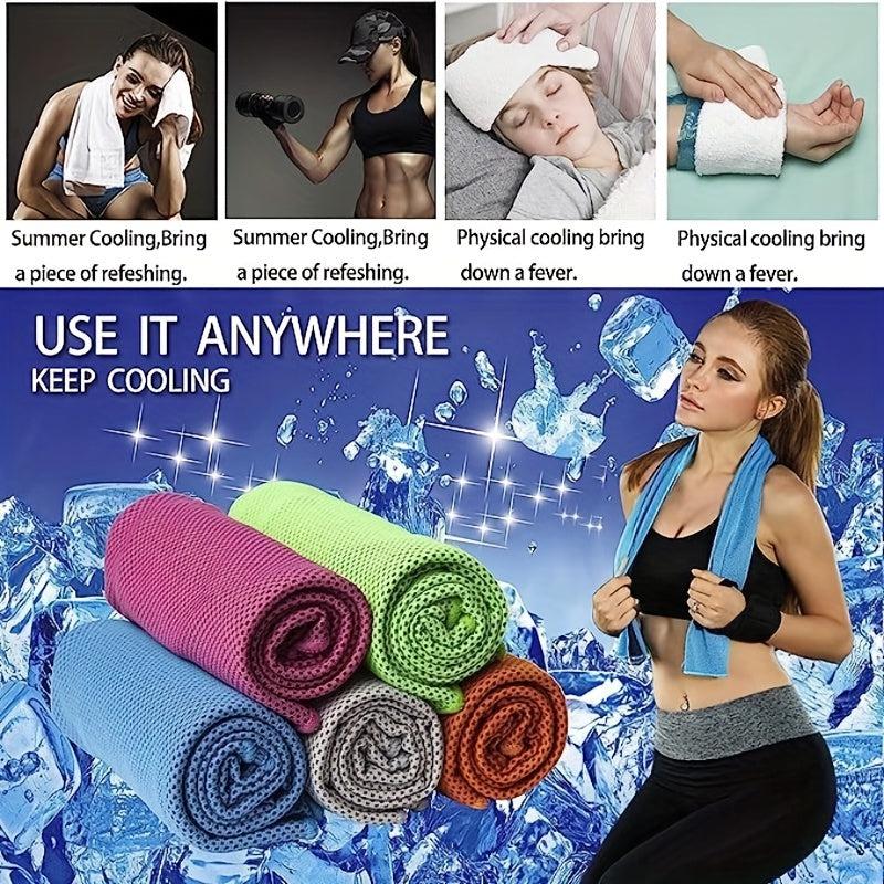 4pcs Microfiber Cooling Towel for Sports Yoga Beach Camping Soft Absorbent