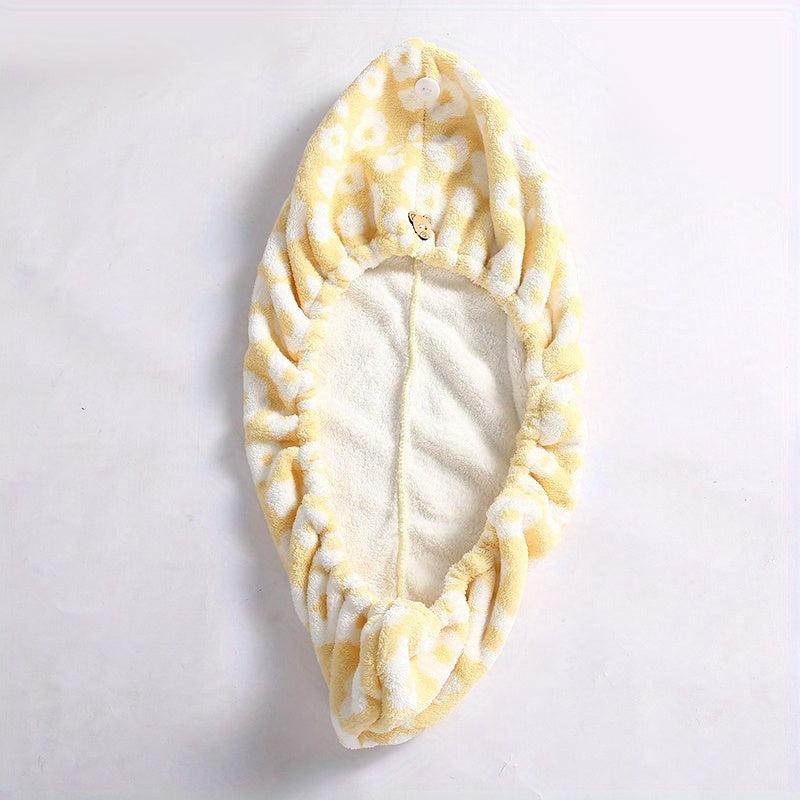 Soft Hair Drying Cap Coral Fleece Thickened Hair Towel Bathroom Water Absorbent