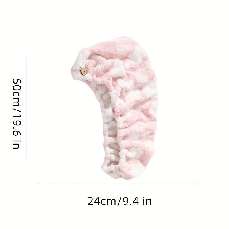 Soft Hair Drying Cap Coral Fleece Thickened Hair Towel Bathroom Water Absorbent