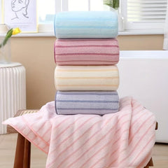5pcs Striped Hand Towel with Loop Soft & Absorbent Towel for Bathroom