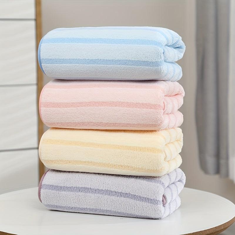 5pcs Striped Hand Towel with Loop Soft & Absorbent Towel for Bathroom