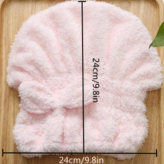 Coral Fleece Hair Drying Cap Absorbent Shower Cap