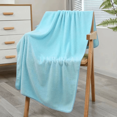 Soft Striped Bath Towel Absorbent Coral Fleece Adult Beach Towel 55x27 inches