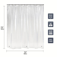 Waterproof PEVA Shower Curtain Liner with 12 Grommets