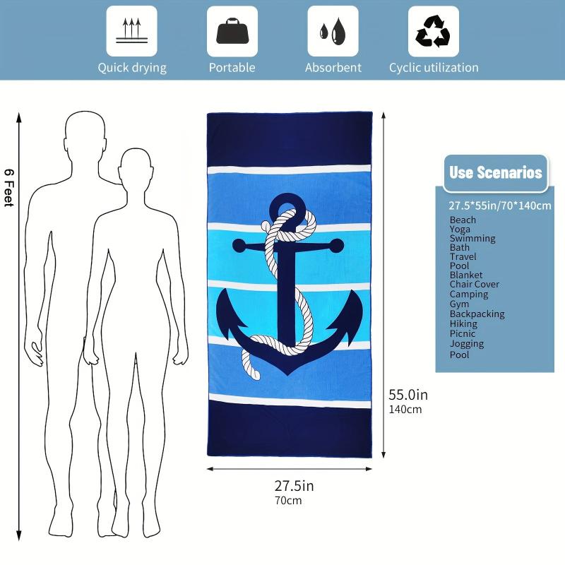 Microfiber Beach Towel Quick Dry Absorbent Soft Oversized Blanket