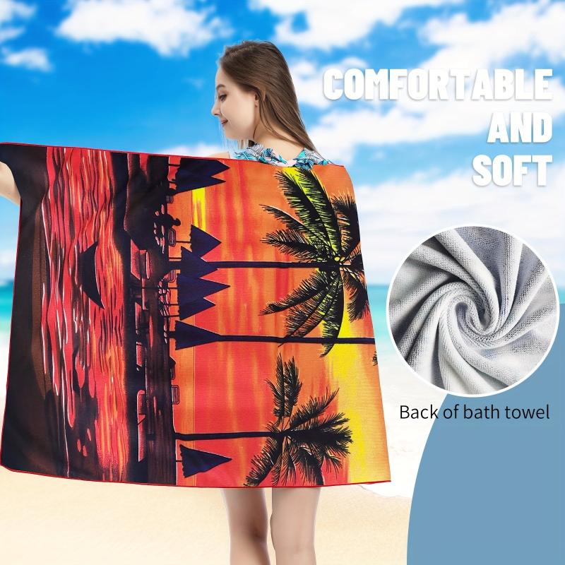 Microfiber Beach Towel Quick Dry Absorbent Soft Oversized Blanket