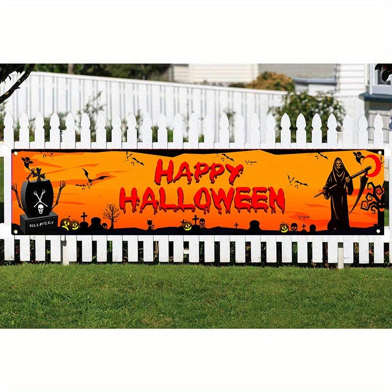 Halloween Party Banner: Spooky Decor for Your Courtyard