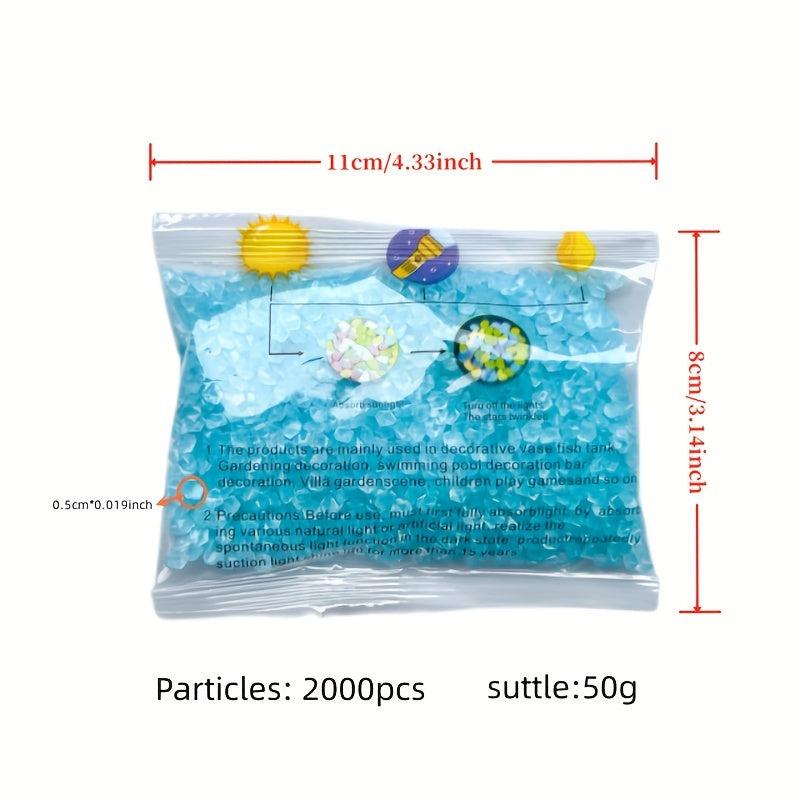 2000 Glow Stones 50g Fluorescent Particles for Magical Aquarium or Landscape