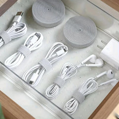 2 Roll Fastening Tape Cable Ties Cord Organizer