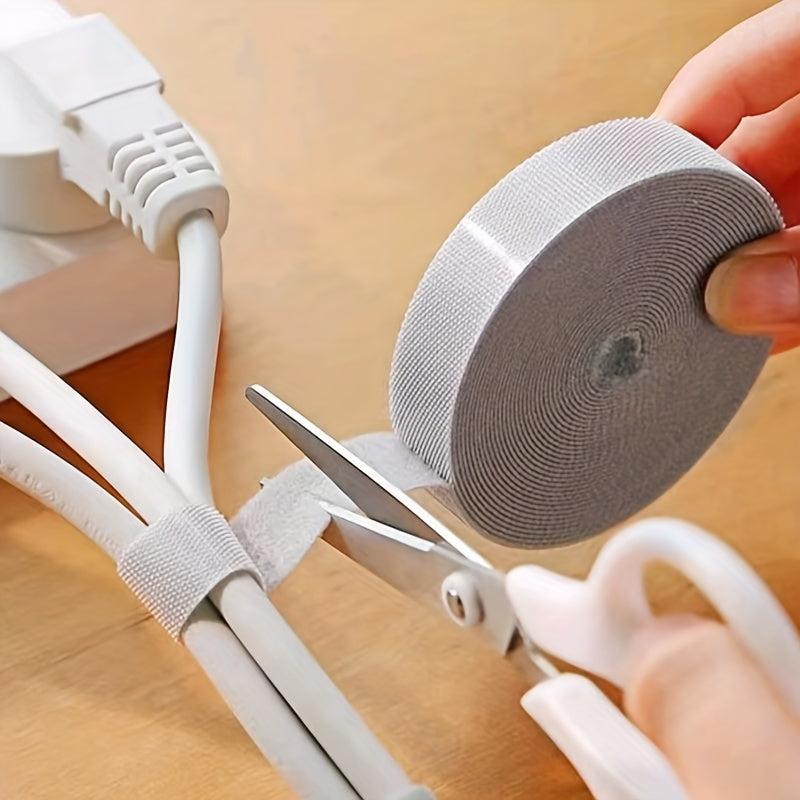 2 Roll Fastening Tape Cable Ties Cord Organizer