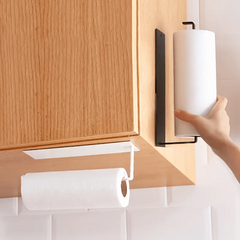 Kitchen Carbon Steel Paper Towel Rack Wall-mounted Storage Rack