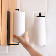 Kitchen Carbon Steel Paper Towel Rack Wall-mounted Storage Rack