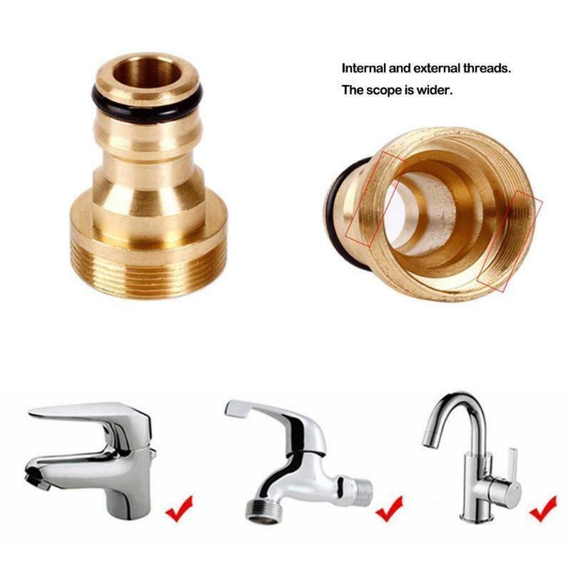 Brass Quick Connect Garden Hose Tap Adaptor for Easy Water Pipe Connection