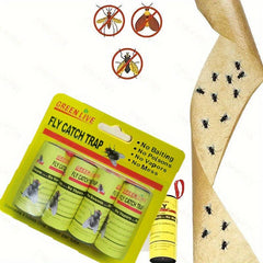4pcs Fly Paper Sticky Fly Trap Indoor Outdoor Hanging Gnat Killer Traps
