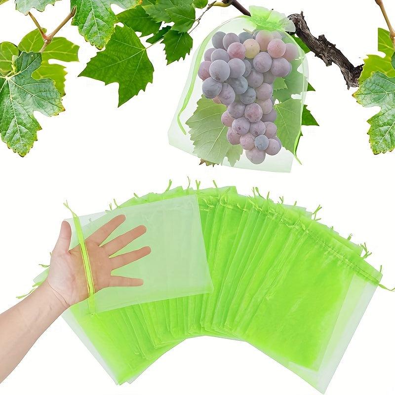 Fruit Protection Bags Garden Netting Barrier Bags With Drawstring