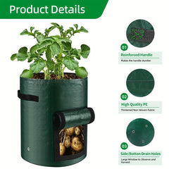 6pcs Potato Grow Bags 7 & 10 Gallon for Homegrown Potatoes & Veggies