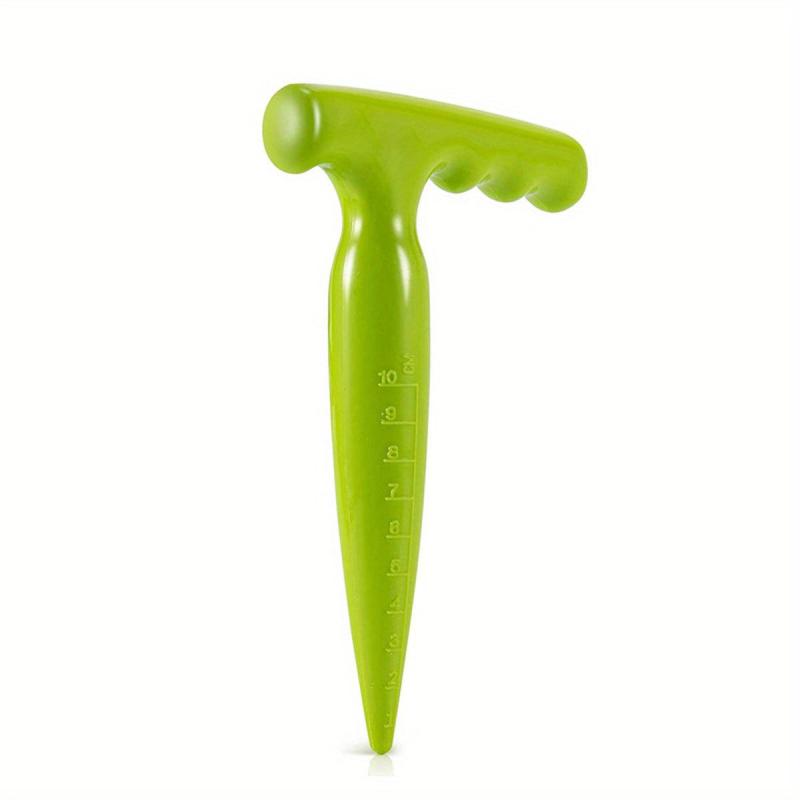 1pc Green Planter Hole Puncher Gardening Tool Set 5 Speed Adjustable Plastic