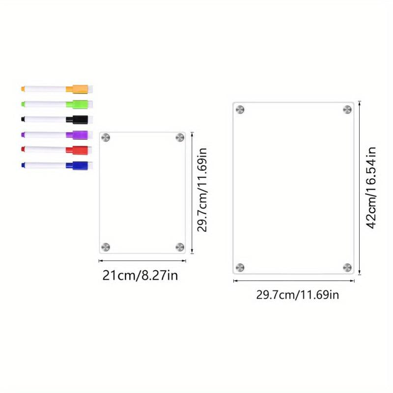 Acrylic Magnetic Dry Erase Board Calendar For Fridge 40x30