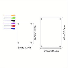 Acrylic Magnetic Dry Erase Board Calendar For Fridge 40x30