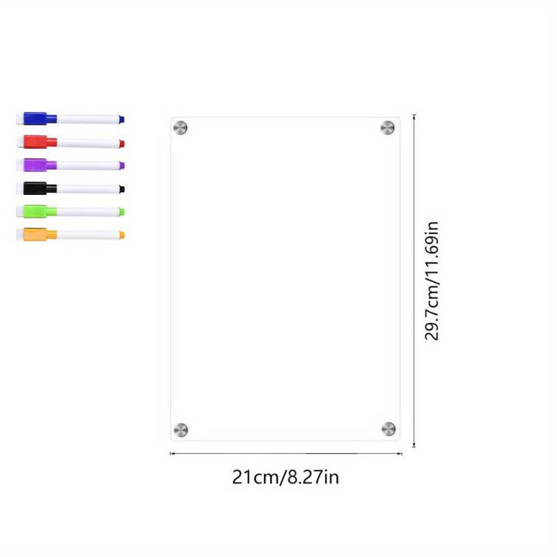 Acrylic Magnetic Dry Erase Board Calendar For Fridge 40x30