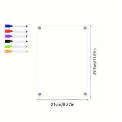 Acrylic Magnetic Dry Erase Board Calendar For Fridge 40x30