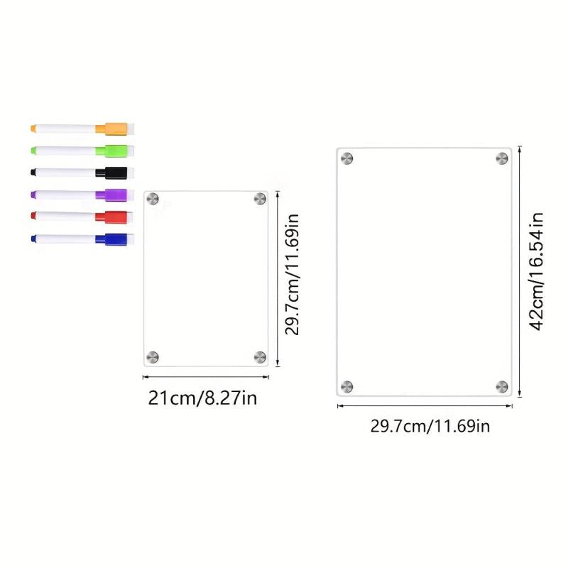 Acrylic Magnetic Dry Erase Board Calendar For Fridge 40x30
