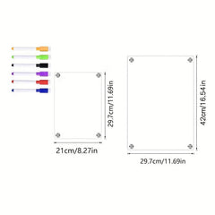 Acrylic Magnetic Dry Erase Board Calendar For Fridge 40x30