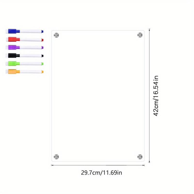 Acrylic Magnetic Dry Erase Board Calendar For Fridge 40x30