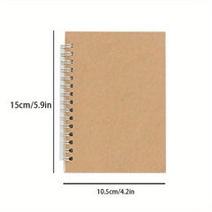 100 Pages Spiral Coil Notebook Horizontal Sketch Pad Memo Notepad